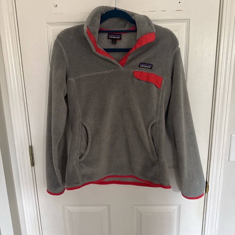 Patagonia Gray Snap-T Fleece Pullover Jacket Size M
